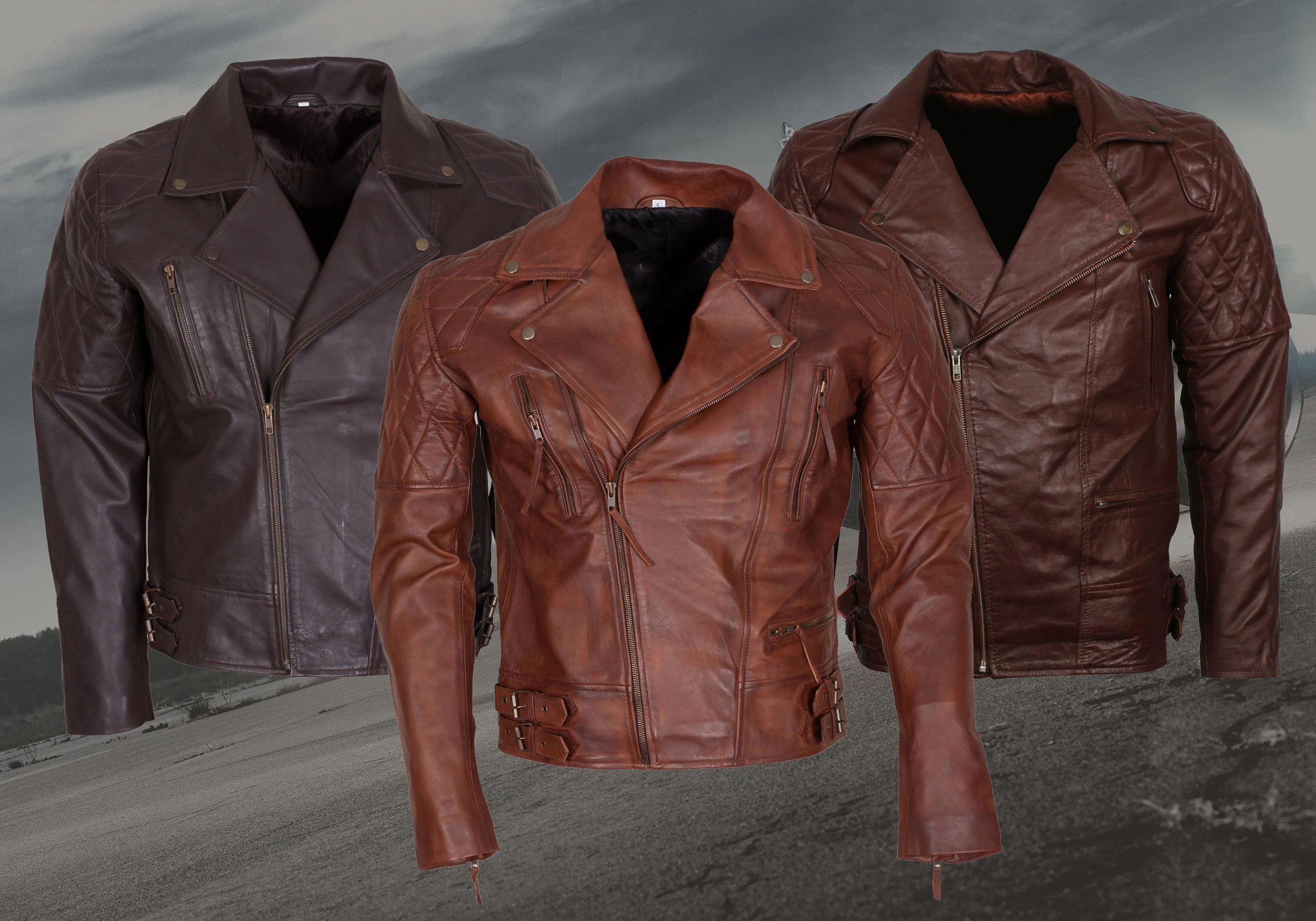 Men's Vintage Brown Leather Jackets for Bikers