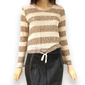 Metallic Striped Lightweight Knit Top