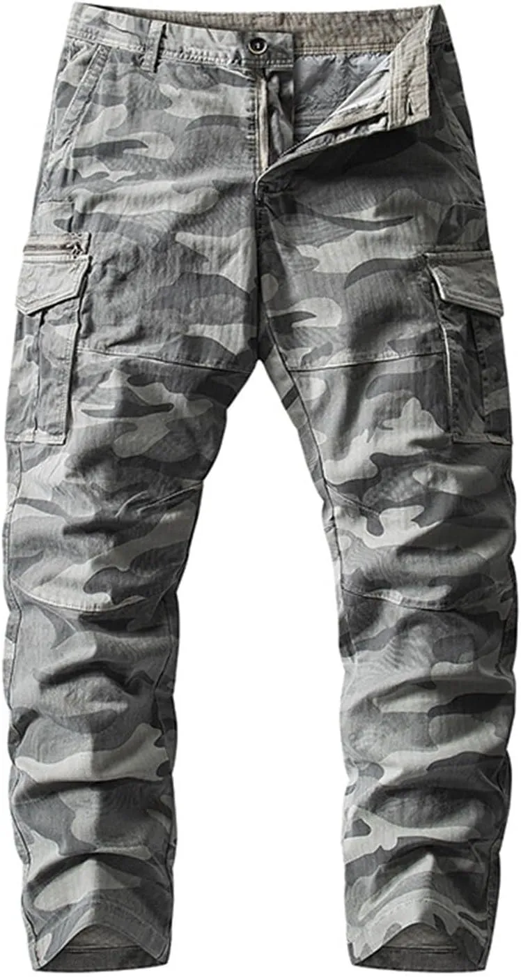 MIDOO Mens Cargo Pants Relaxed Fit Casual Drawstring Waist Lightweight Breathable Active Athletic Fishing Hiking Pants