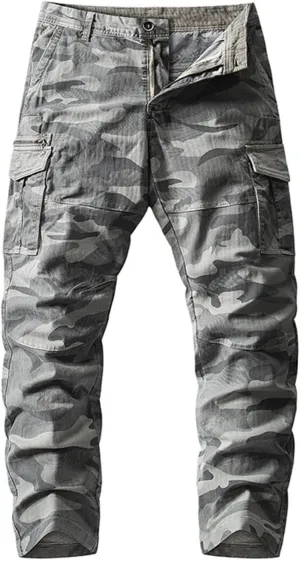 MIDOO Mens Cargo Pants Relaxed Fit Casual Drawstring Waist Lightweight Breathable Active Athletic Fishing Hiking Pants