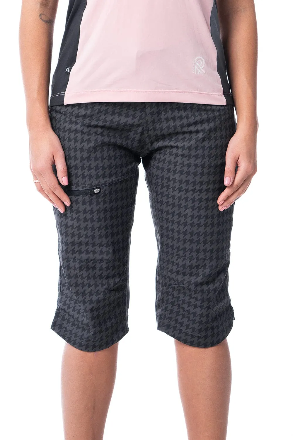 mtb 3/4 shorts - adjustable waist & shock-absorbent padding short included