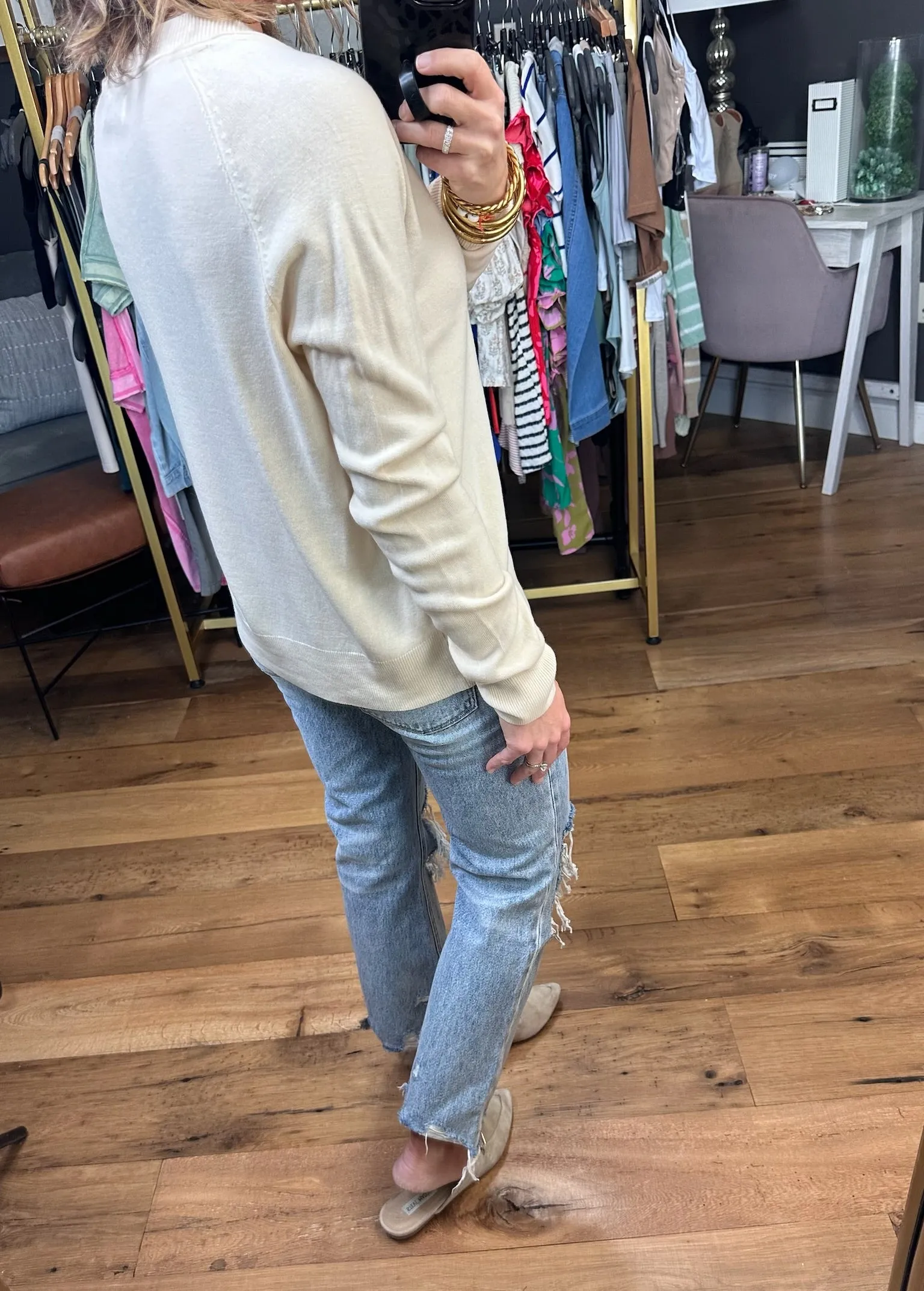 On The Edge Lightweight Sweater - Cream