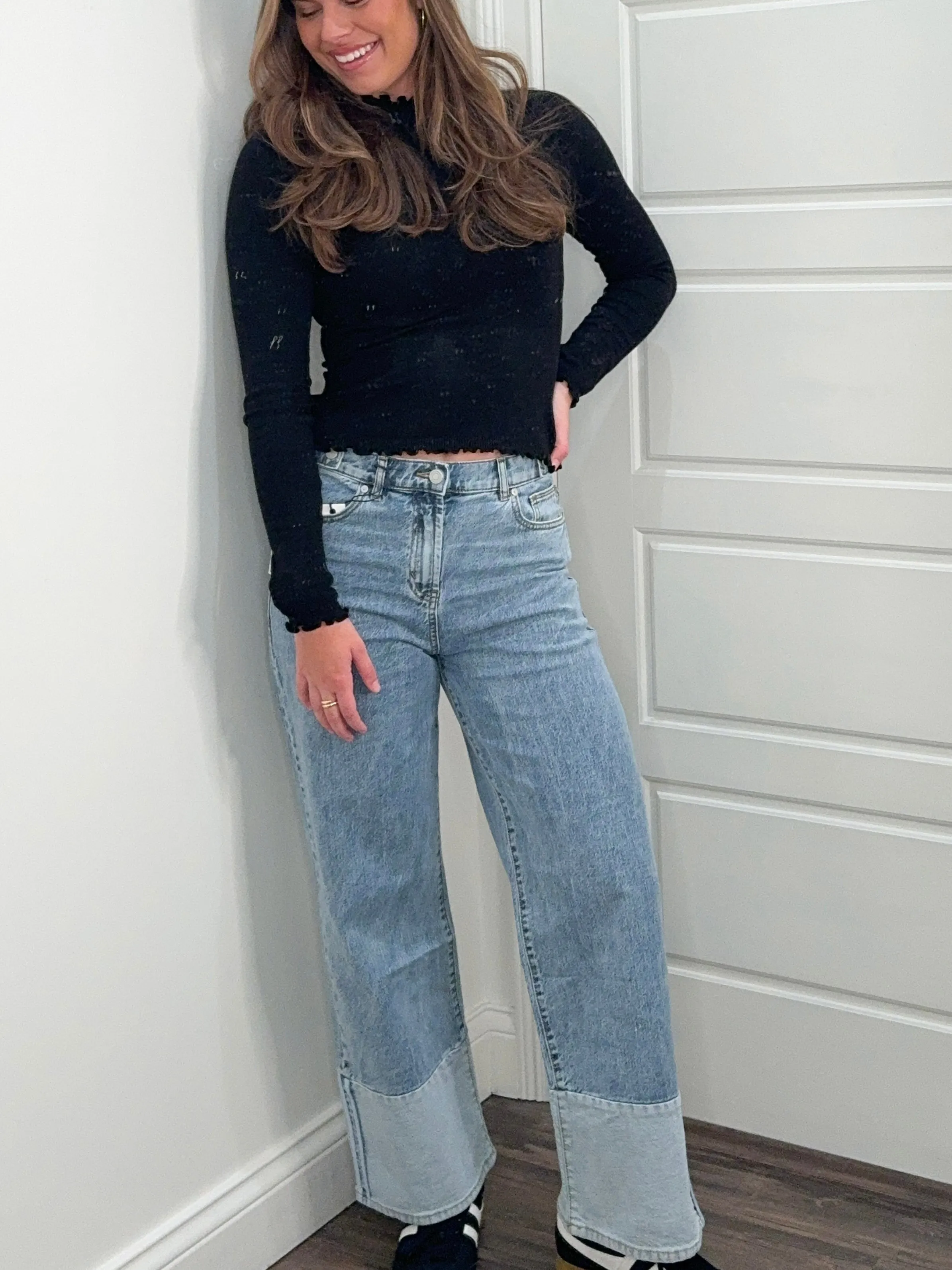 Pacific Wide Leg w/ Contrasting Hem Jean