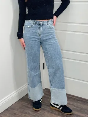 Pacific Wide Leg w/ Contrasting Hem Jean