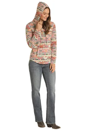 Panhandle Aztec Print Lightweight Hoodie
