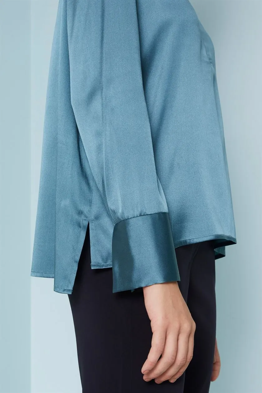Perona   I   Womenshirts & Tops-Tops-Amei-Pwa-Fv21-1612 Top-Teal  AS7967