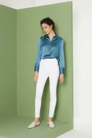 Perona   I   Womenshirts & Tops-Tops-Amei-Pwa-Fv21-1612 Top-Teal  AS7967