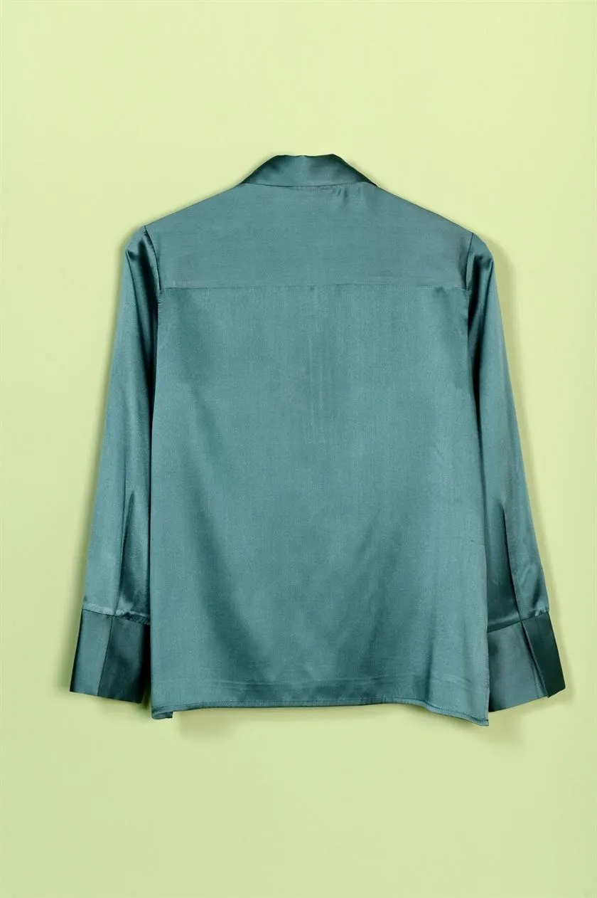 Perona   I   Womenshirts & Tops-Tops-Amei-Pwa-Fv21-1612 Top-Teal  AS7967