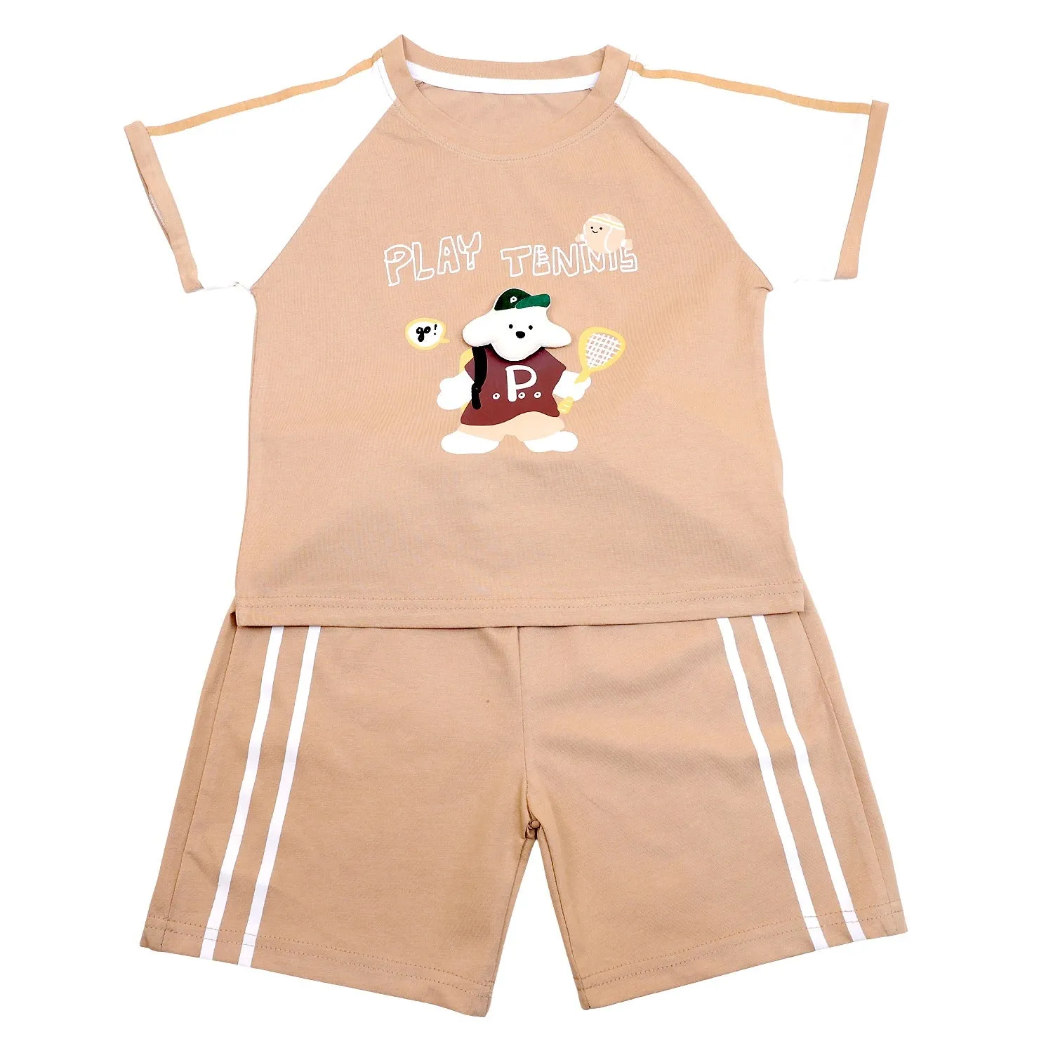 Play Tennis Half Sleeves Shorts Set