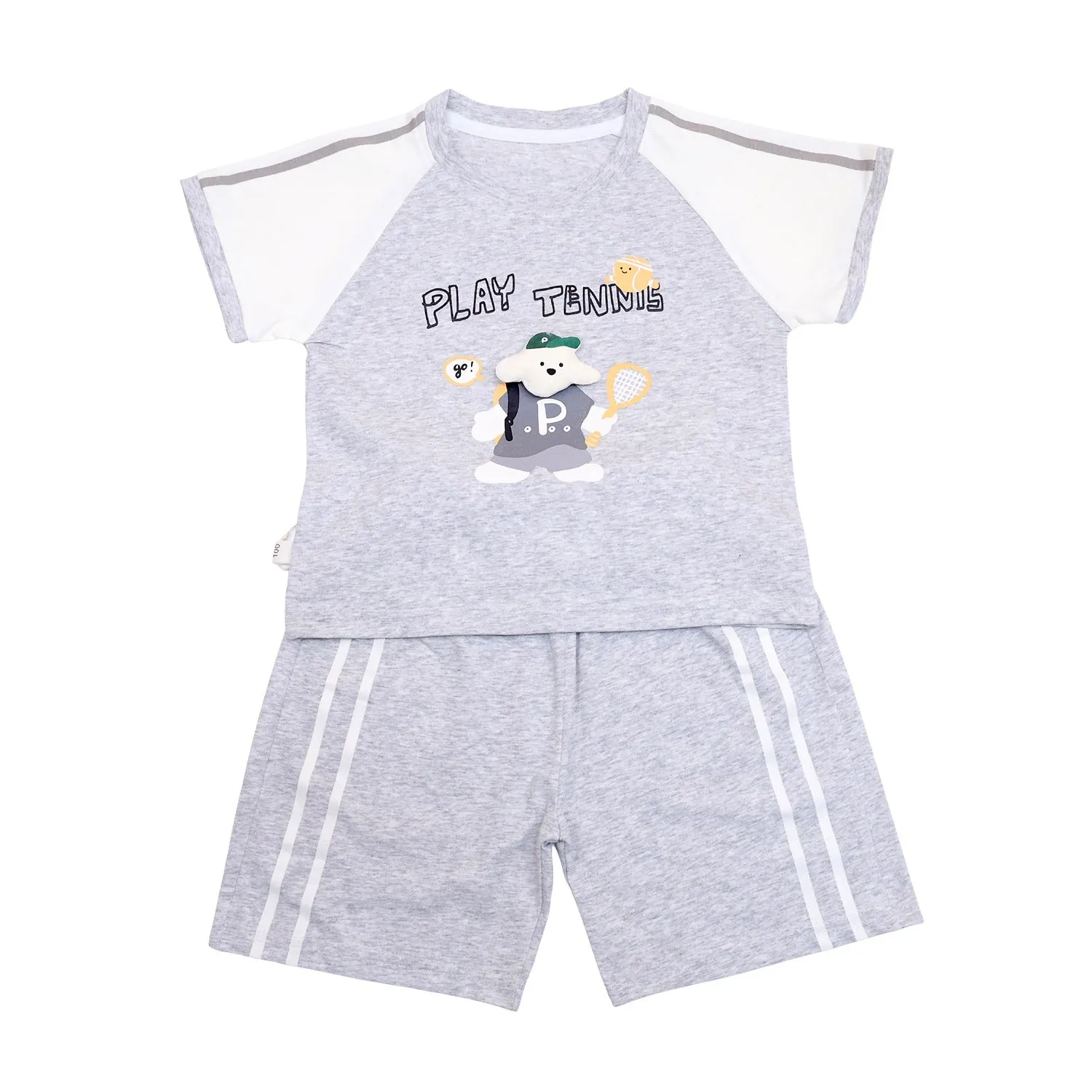 Play Tennis Half Sleeves Shorts Set