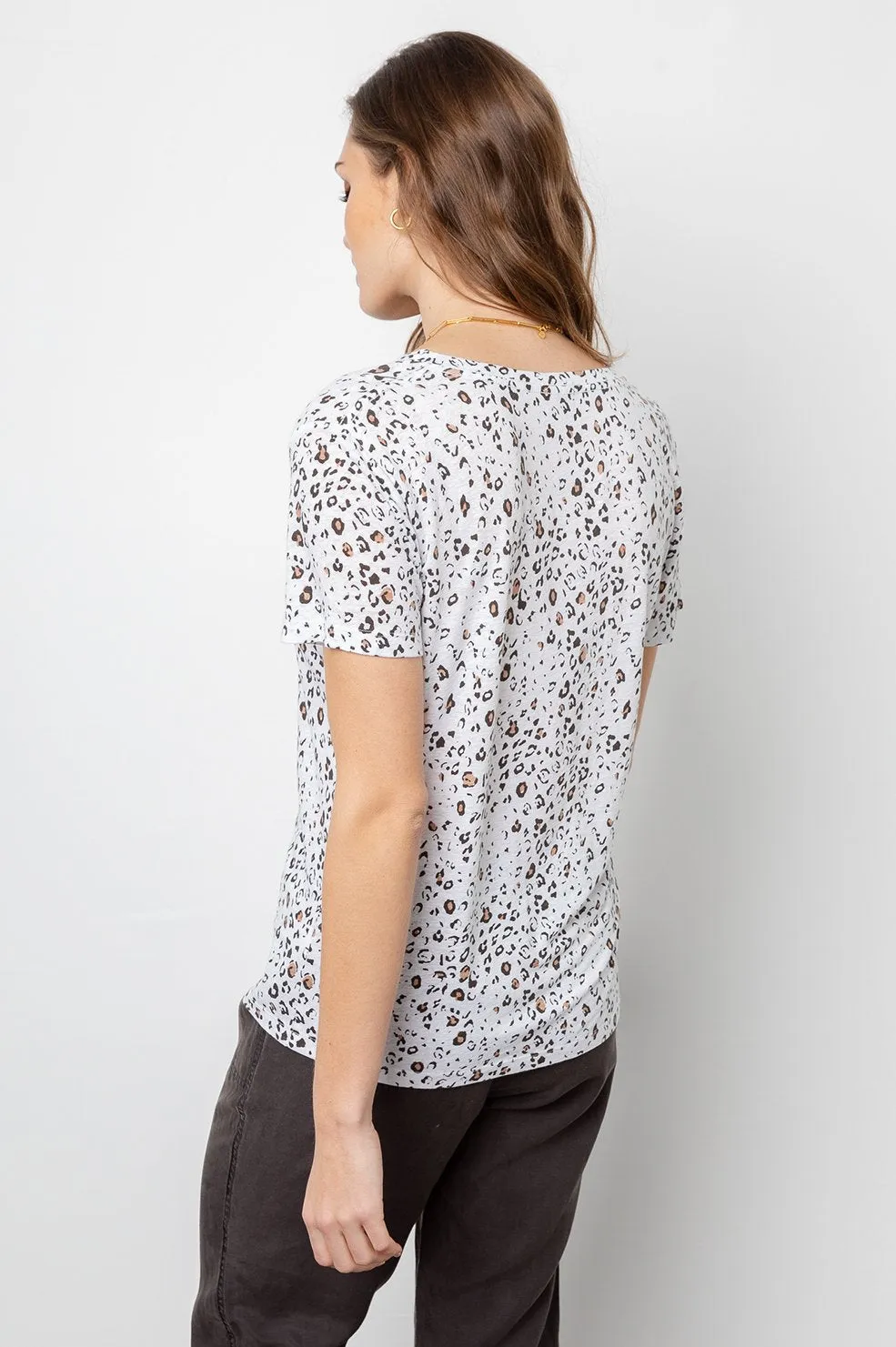 Rails - Cara Tee in White Mocha Leopard