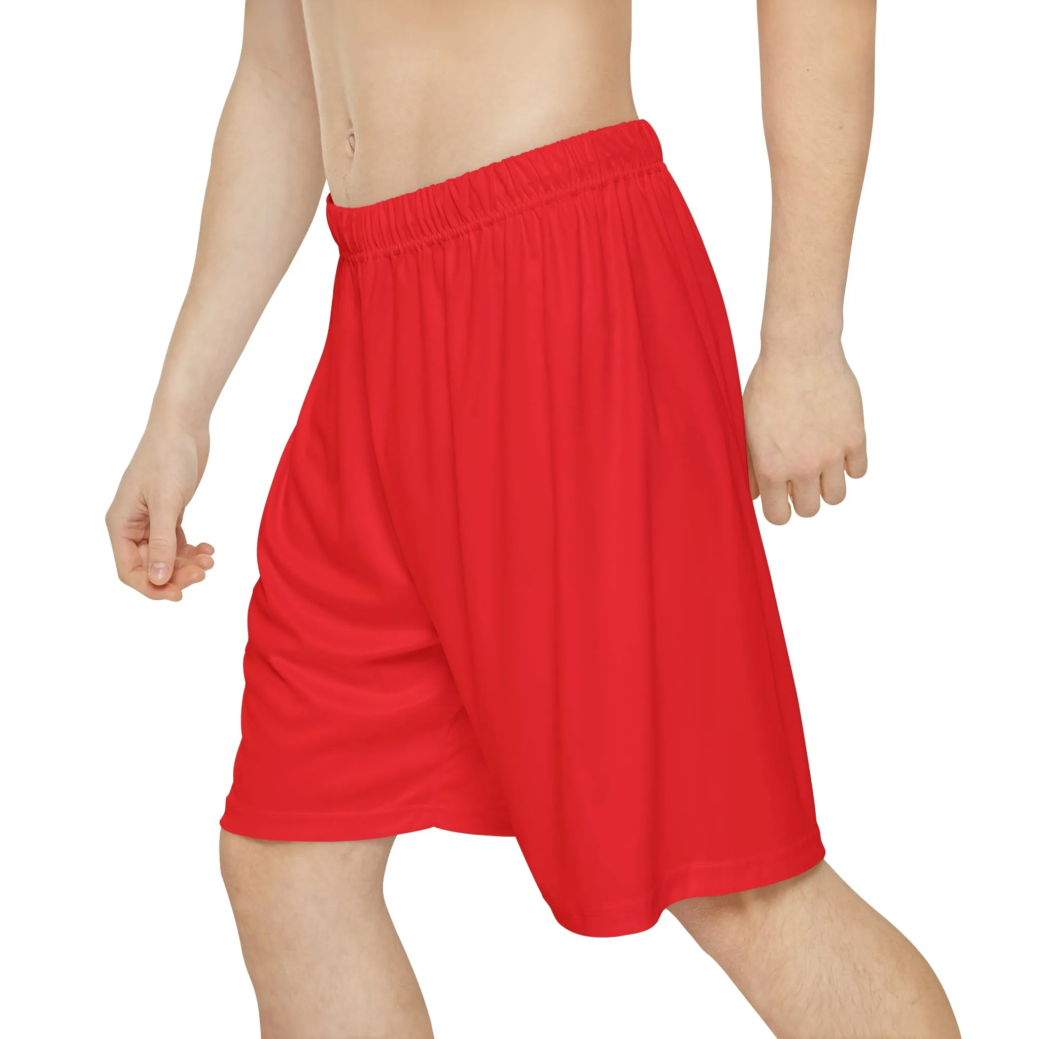 Red Mens Sports Shorts