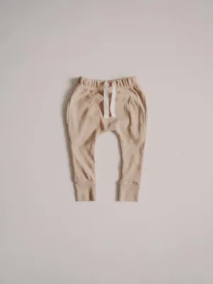 Ribbed Pocket Joggers - Almond