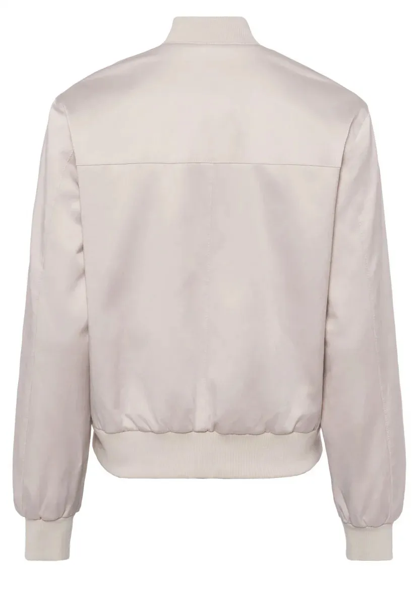 Satin Bomber - Light Taupe