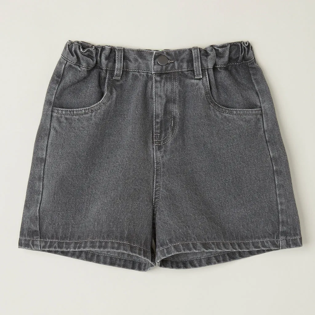 Shorts Cut Off Washed Black