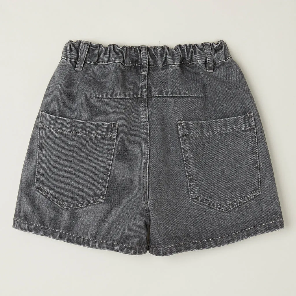 Shorts Cut Off Washed Black