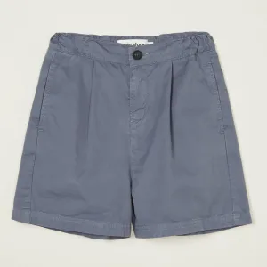 Shorts Pleat Blue Granite