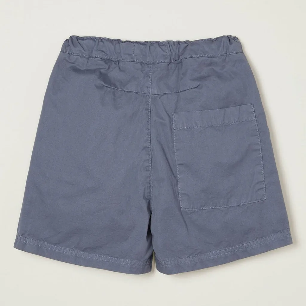 Shorts Pleat Blue Granite