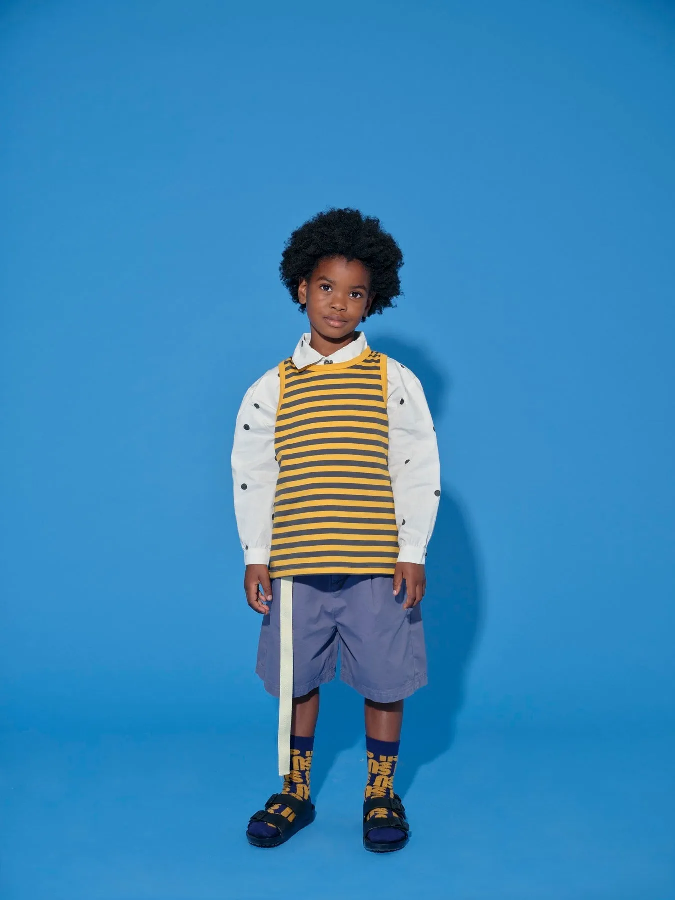 Shorts Pleat Blue Granite