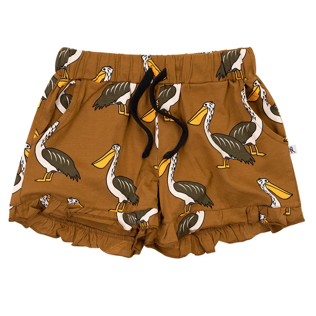 Shorts Ruffle Pelican