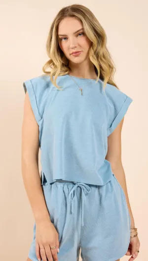 Sightseeing Cuff Sleeve Top
