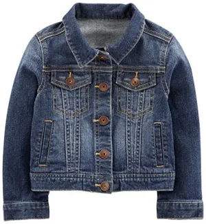 Simple Joys by Carter's Baby Girls' Denim Jacket, Medium Wash, 24 Months