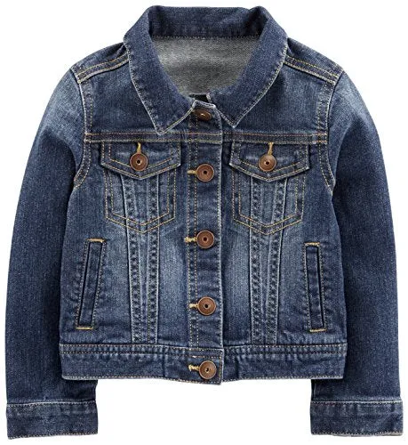 Simple Joys by Carter's Baby Girls' Denim Jacket, Medium Wash, 24 Months