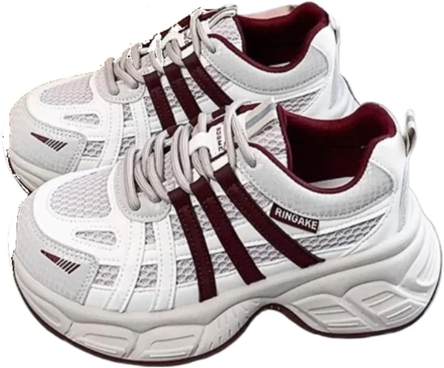 Summer Mesh Shoes for Women Dad Shoes Platform Chunky Trendy Breathable Casual Sports Tennis Sneakers Kawaii Y2K for Girls Daughter Granddaughter Back to School Rave Travel Streetwear