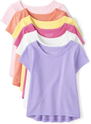 The Children's Place Baby and Toddler Girls High Low Basic Layering Tee