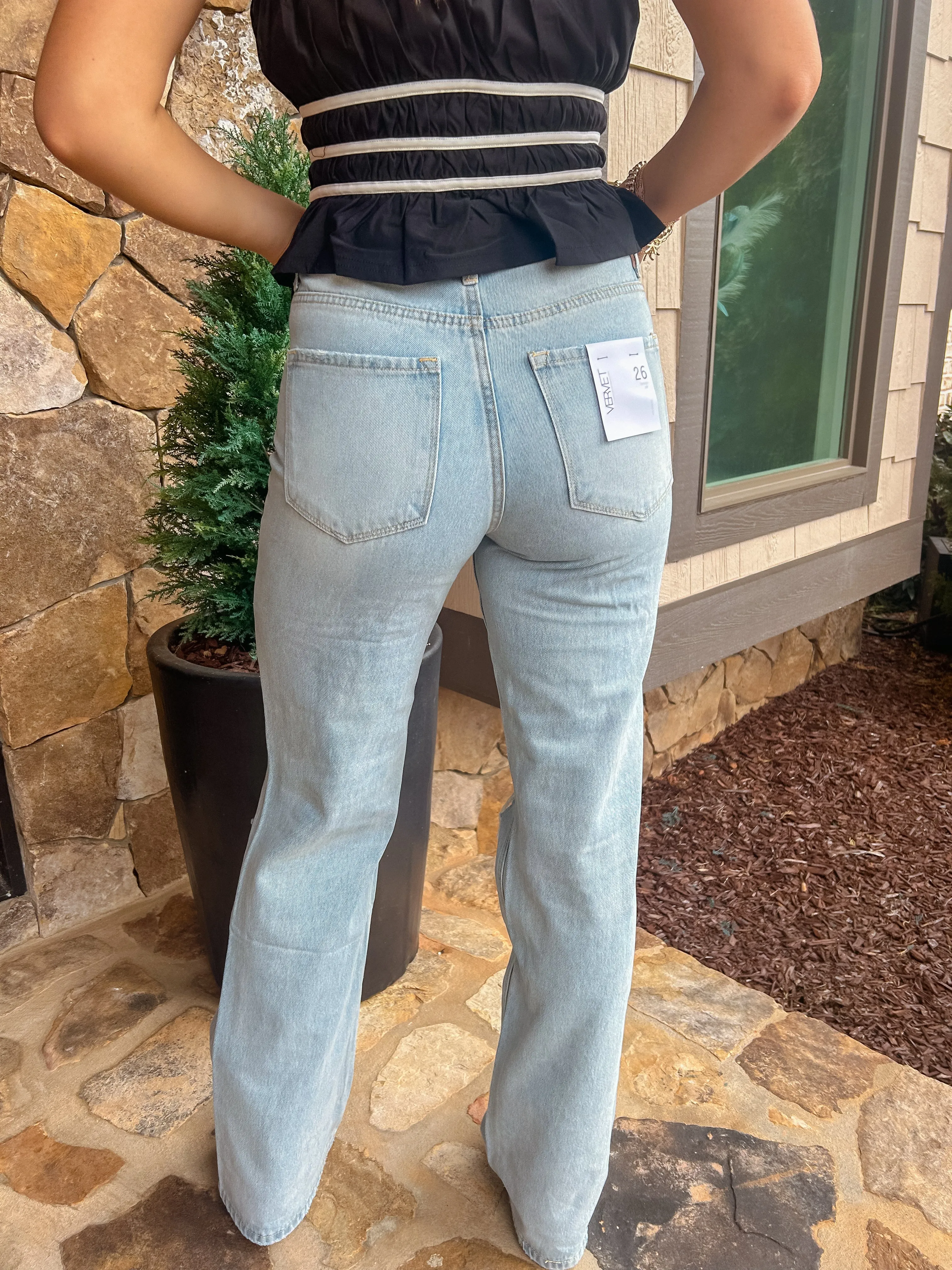 The Presley High Waisted Light Washed 90s Vintage Flare Jeans