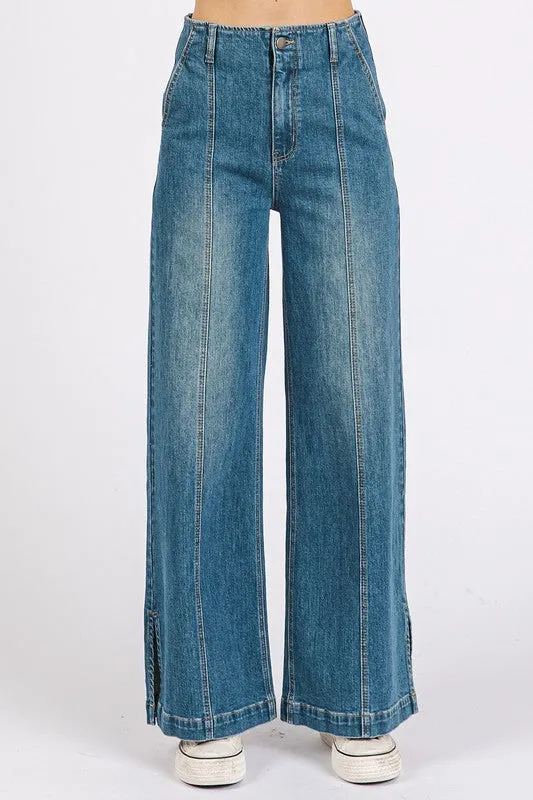 Thea Wide Leg Denim Jeans | Mittoshop