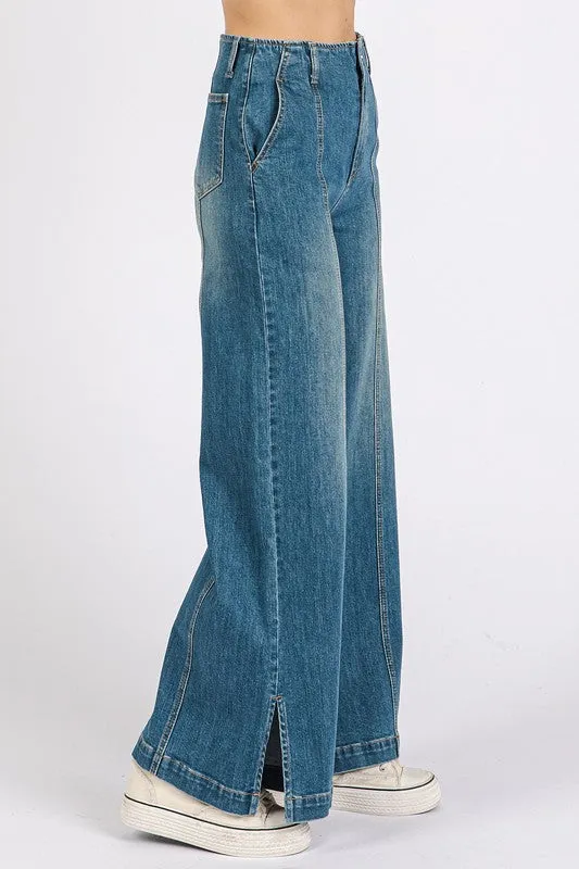 Thea Wide Leg Denim Jeans | Mittoshop