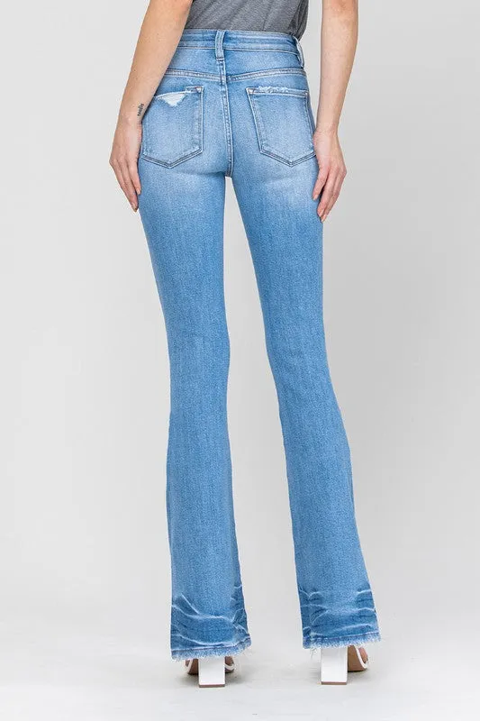 Vervet by Flying Monkey Distressed Mid Rise Flare