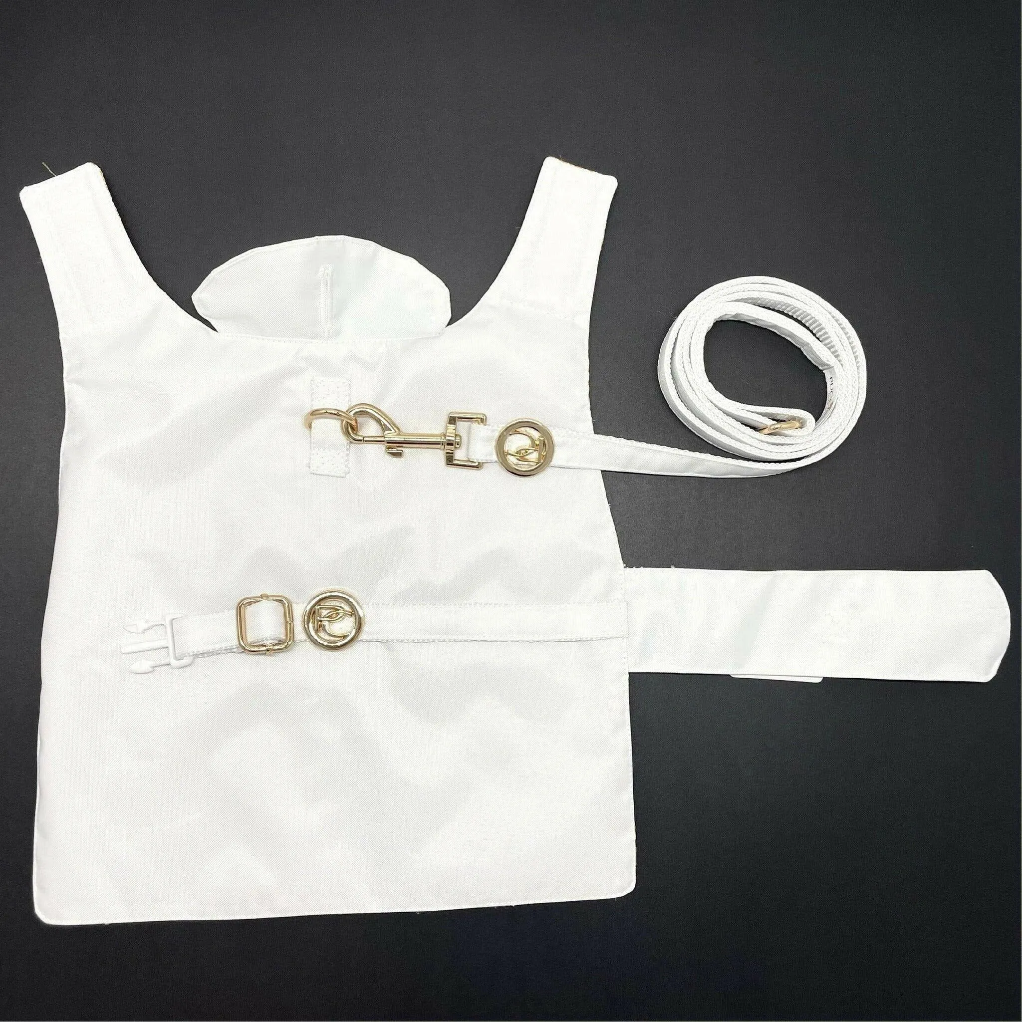 White Rain Matching Leash