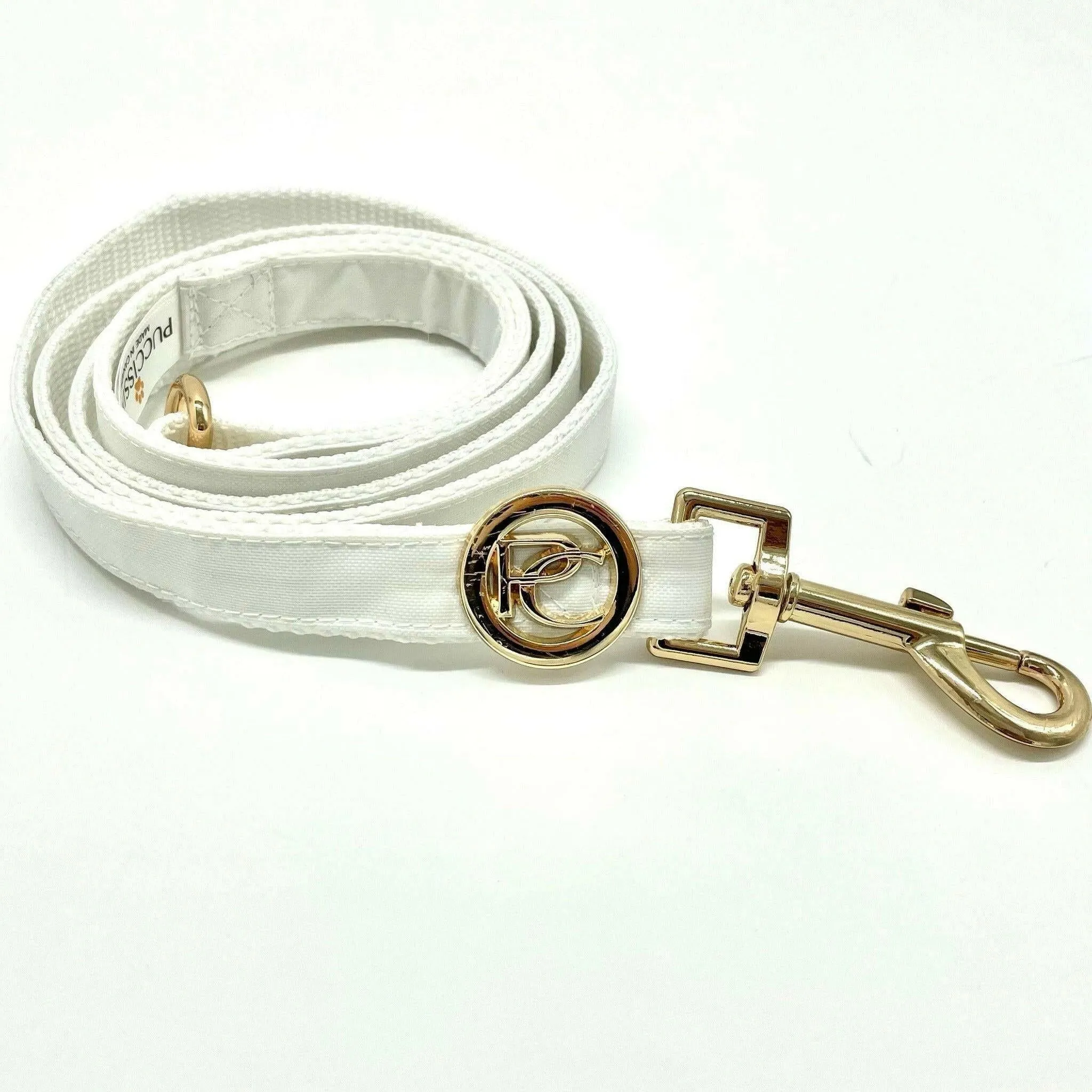White Rain Matching Leash
