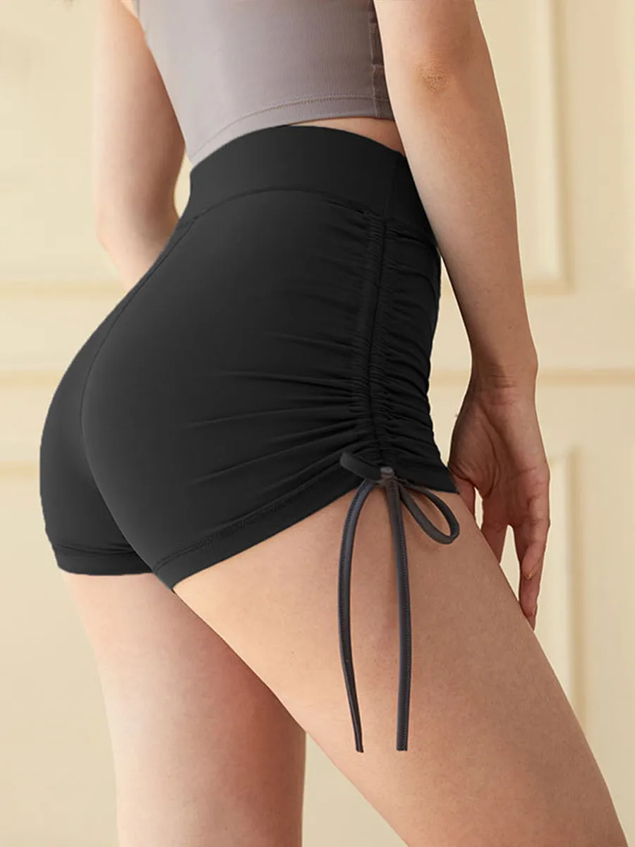 Womens Causal Tummy Control Workout Shorts High Waisted Yoga Capris Shorts