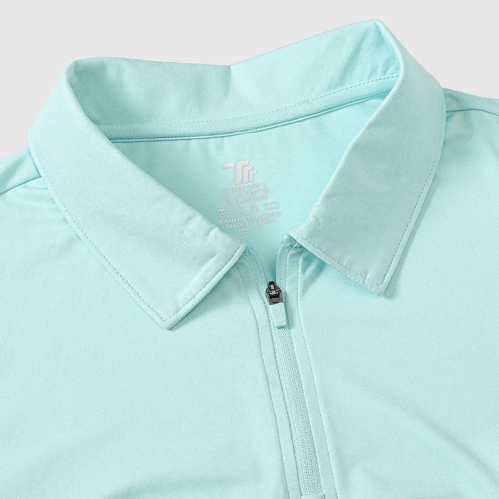 Women's UPF 50  Quick Dry Zip Sleeveless Polo Shirt
